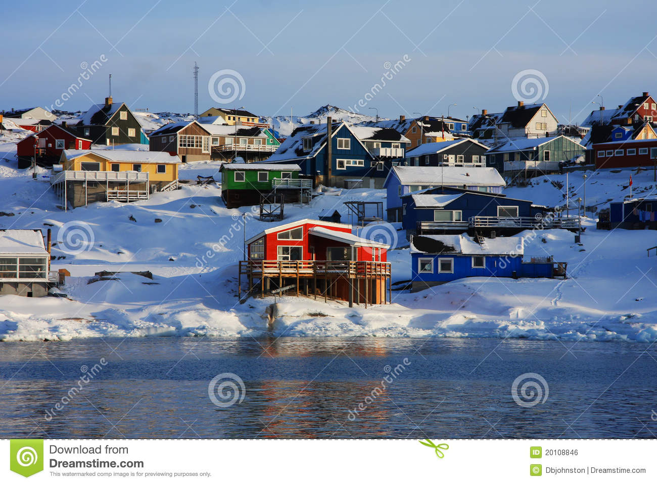 Royalty Free Stock Image  Colourful Houses In Greenland