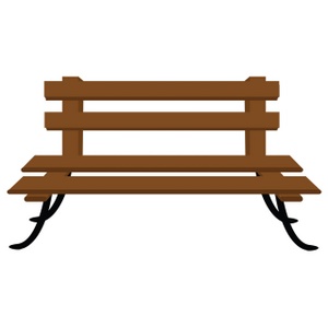 Bench Clipart Image   Wooden Park Bench