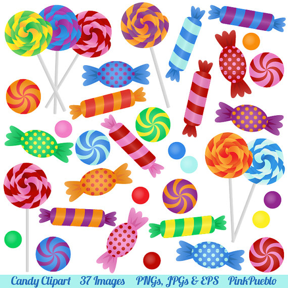 Candy Clipart Clip Art With Lollipops Peppermints Hard Candy And