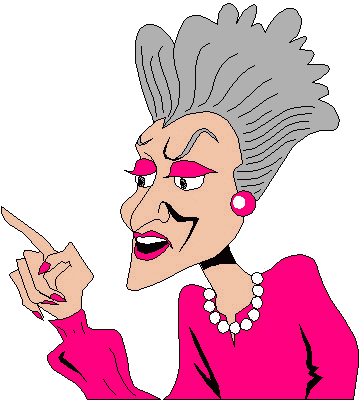 Cartoon Clip Art Scolding Old Woman1