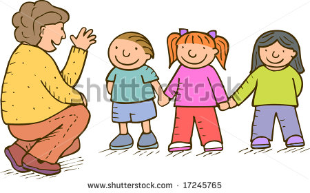 Children And Adult Talking About Something Stock Photo 17245765