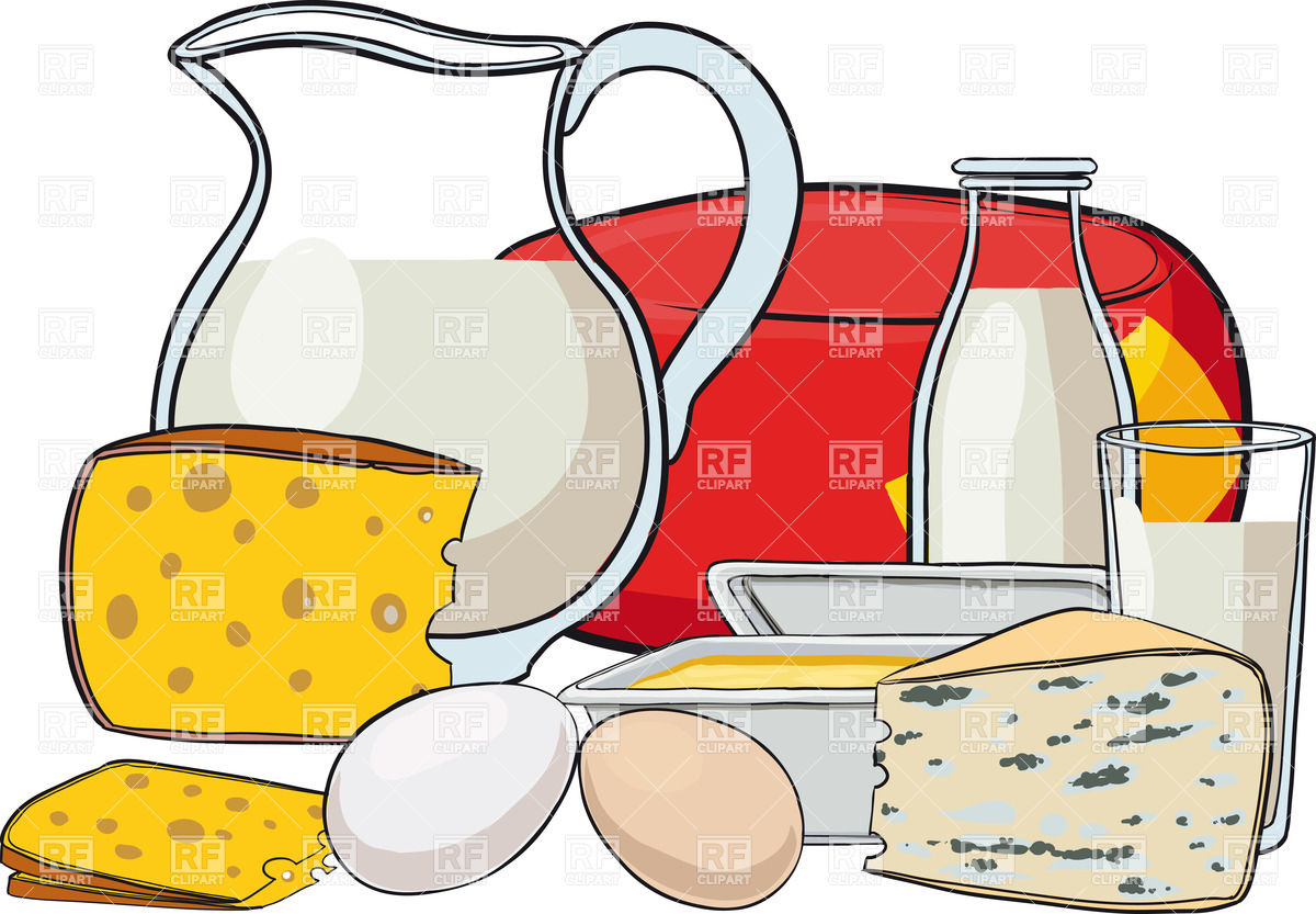 Dairy Products   Jug Of Milk Cheese And Butter Download Royalty Free