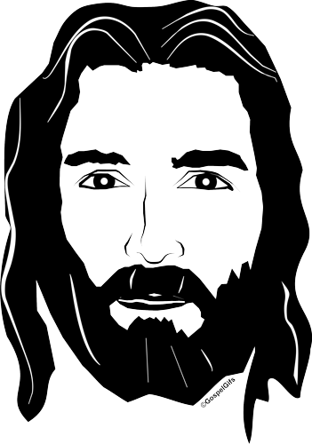 Free Christian Clip Art  Face Of Jesus Christ In Black And White