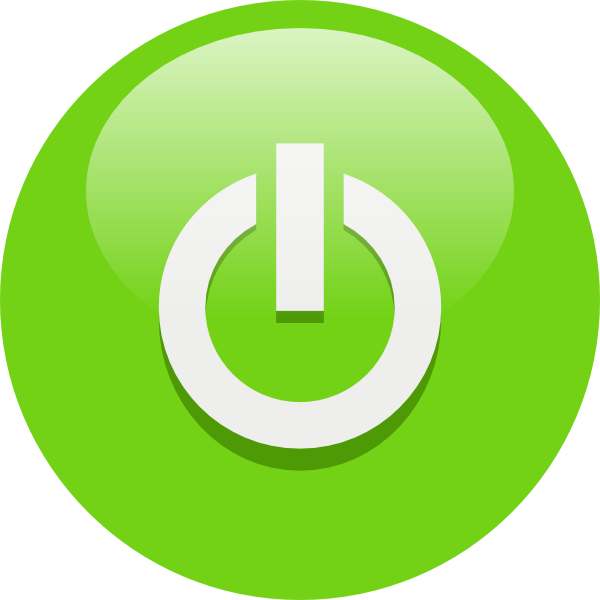 Green Power Button Clip Art At Clker Com   Vector Clip Art Online