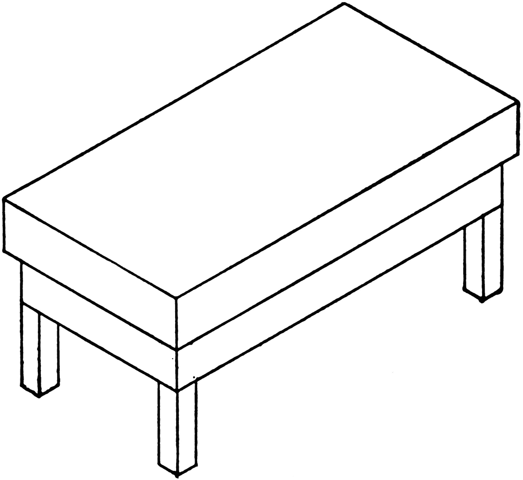 Isometric Of A Carpenter S Bench   Clipart Etc