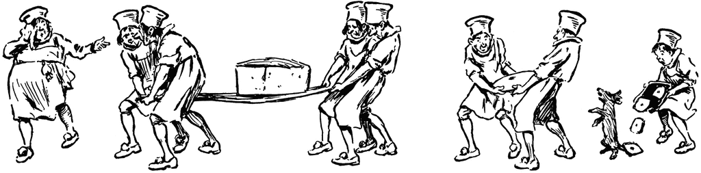Kitchen Staff Carrying Food   Clipart Etc