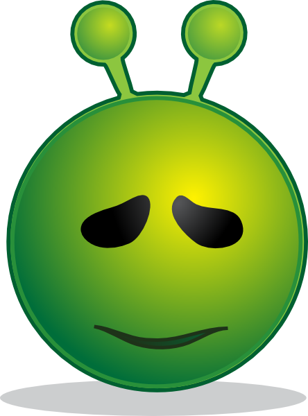 Smiley Green Alien Sorry Clip Art At Clker Com   Vector Clip Art
