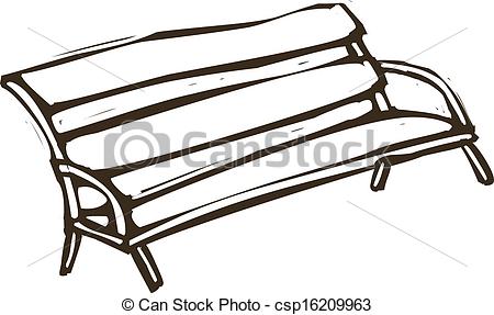 Vector Of There Is No People On A Bench Csp16209963   Search Clipart    