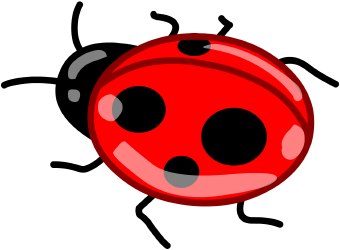 Clip Art Of A Red And Black Spotted Lady Bug Or Ladybird Beetle
