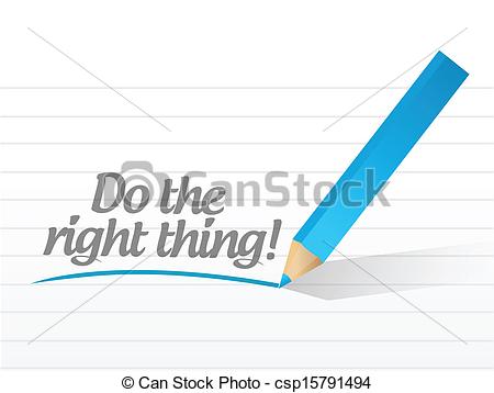 Do The Right Thing Written On A White Paper  Illustration Design