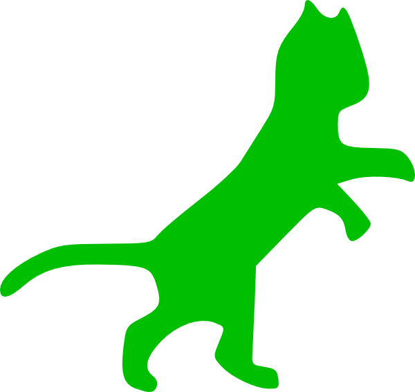 Green Cat Clip Art At Clker Com   Vector Clip Art Online Royalty Free