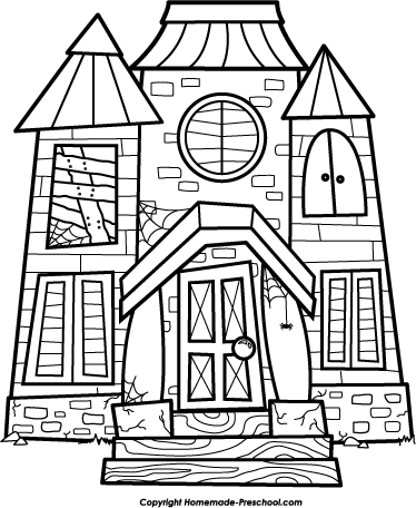 Haunted House Clip Art Black And White   Clipart Panda   Free Clipart