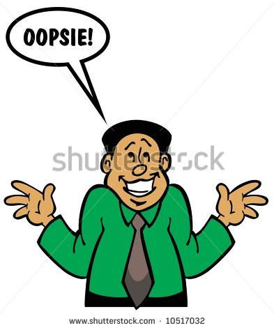 Mistake Clipart Stock Photo Man Who Has Made A Mistake 10517032 Jpg