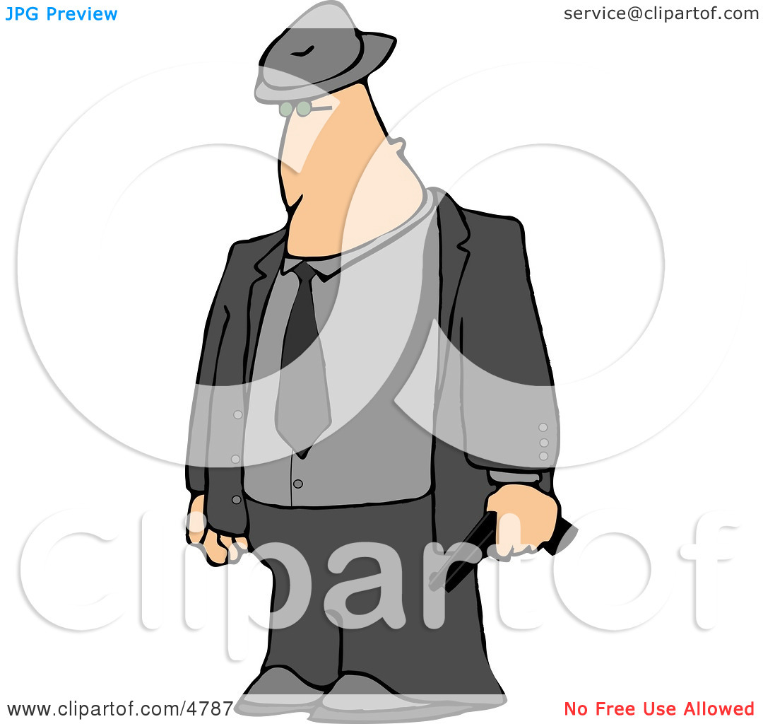 Mobster Armed With A Pistol Clipart By Djart  4787