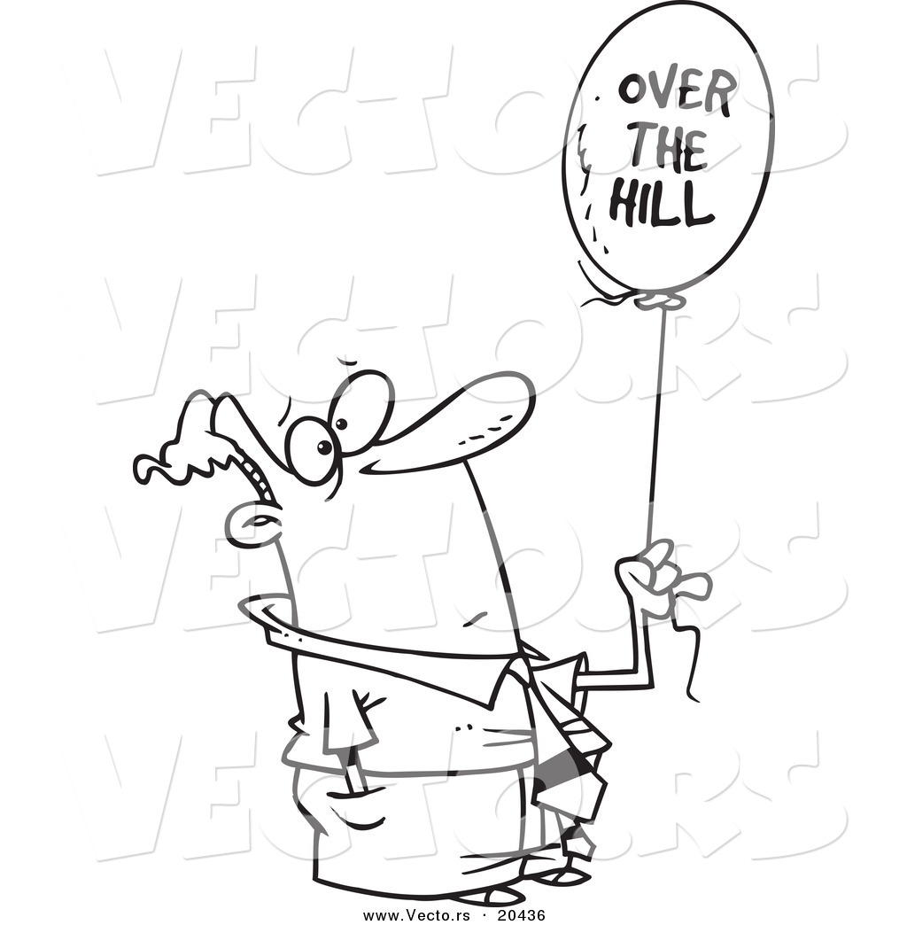 Over The Hill 40 Clipart Holding An Over The Hill