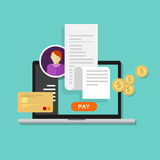 Pay Bills Tax Online Receipt Billing Payment Royalty Free Stock Images