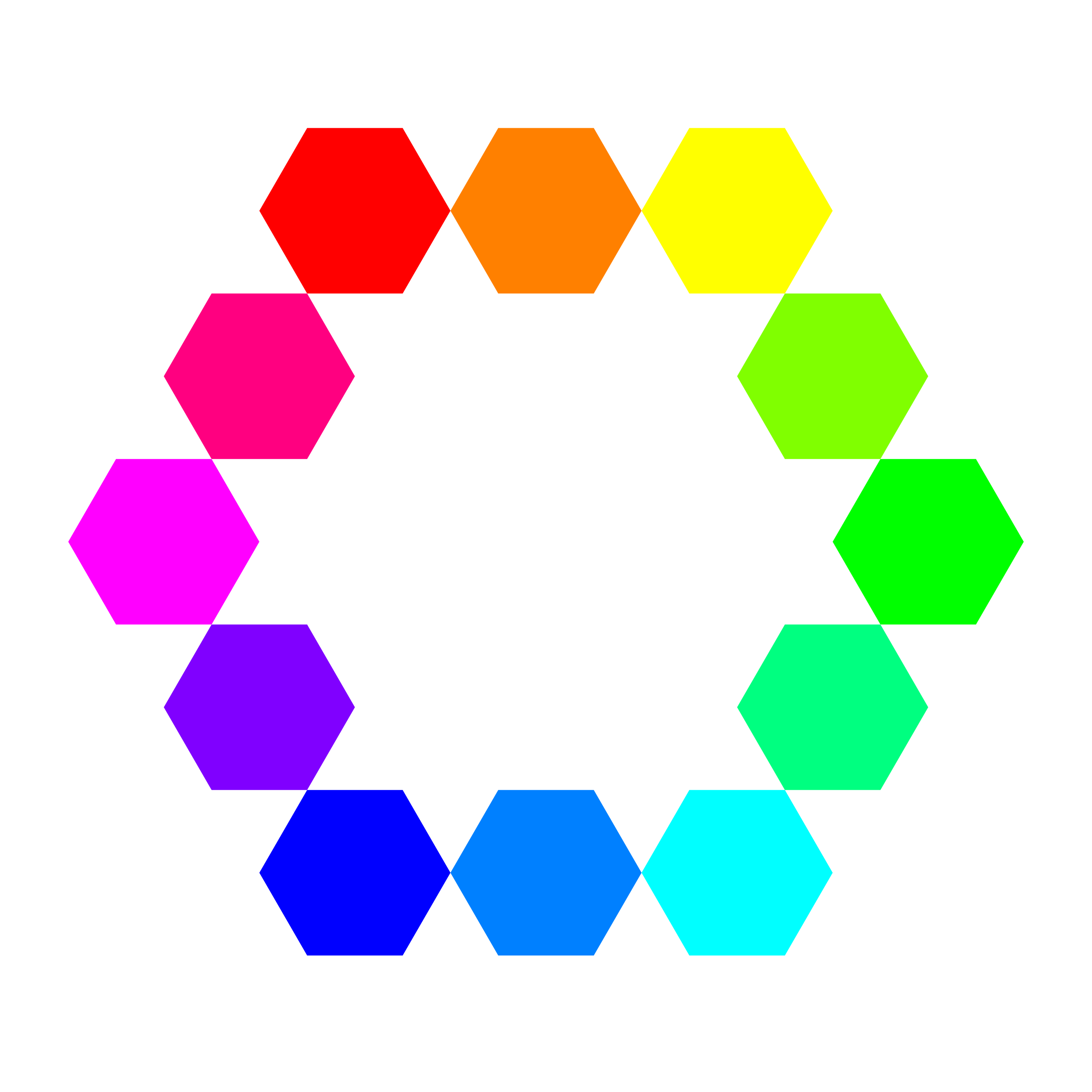 Point 12 Connected Hexagons By 10binary