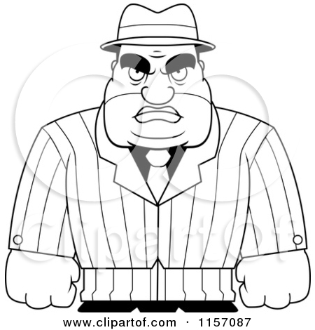 Royalty Free  Rf  Clipart Illustration Of A Tough Male Mobster By Cory