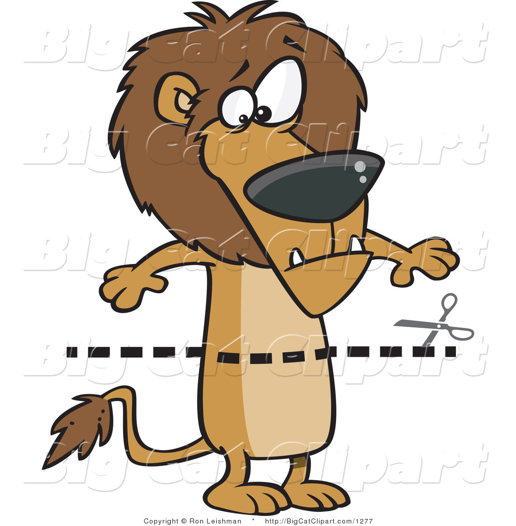 Royalty Free Vector Cartoon Big Cat Clipart Of A Dotted
