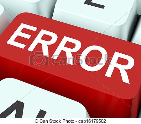 Stock Illustration Of Error Key Shows Mistake Fault Or Defects   Error