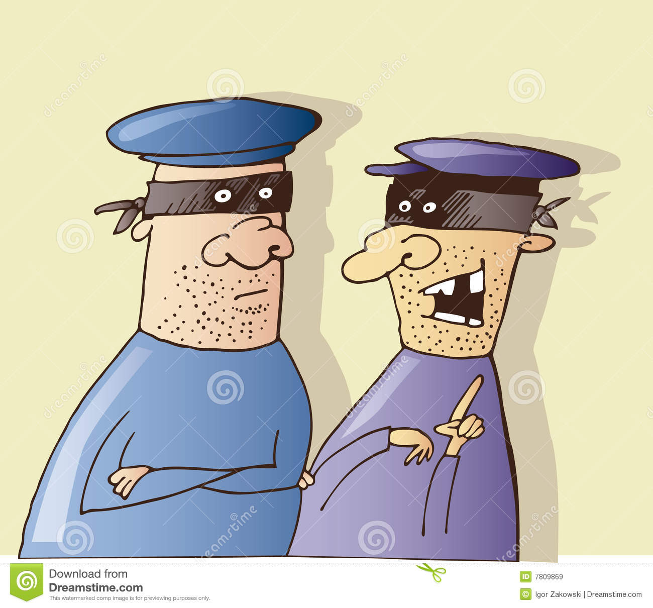 Two Thieves Talking Royalty Free Stock Images   Image  7809869