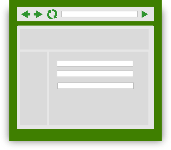 Web Browser With Green Tint Clip Art At Clker Com   Vector Clip Art