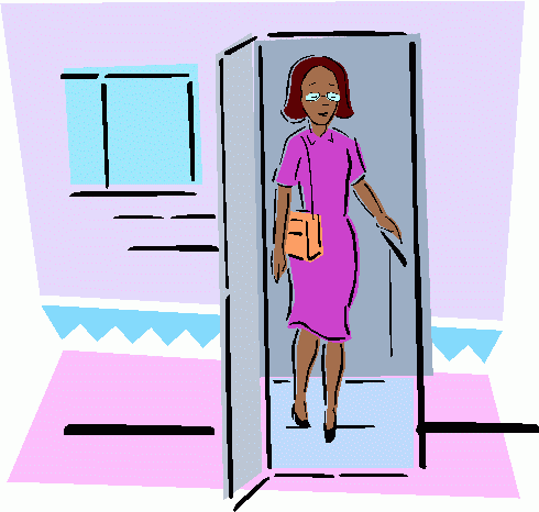 Woman Leaving Bus Clipart   Woman Leaving Bus Clip Art