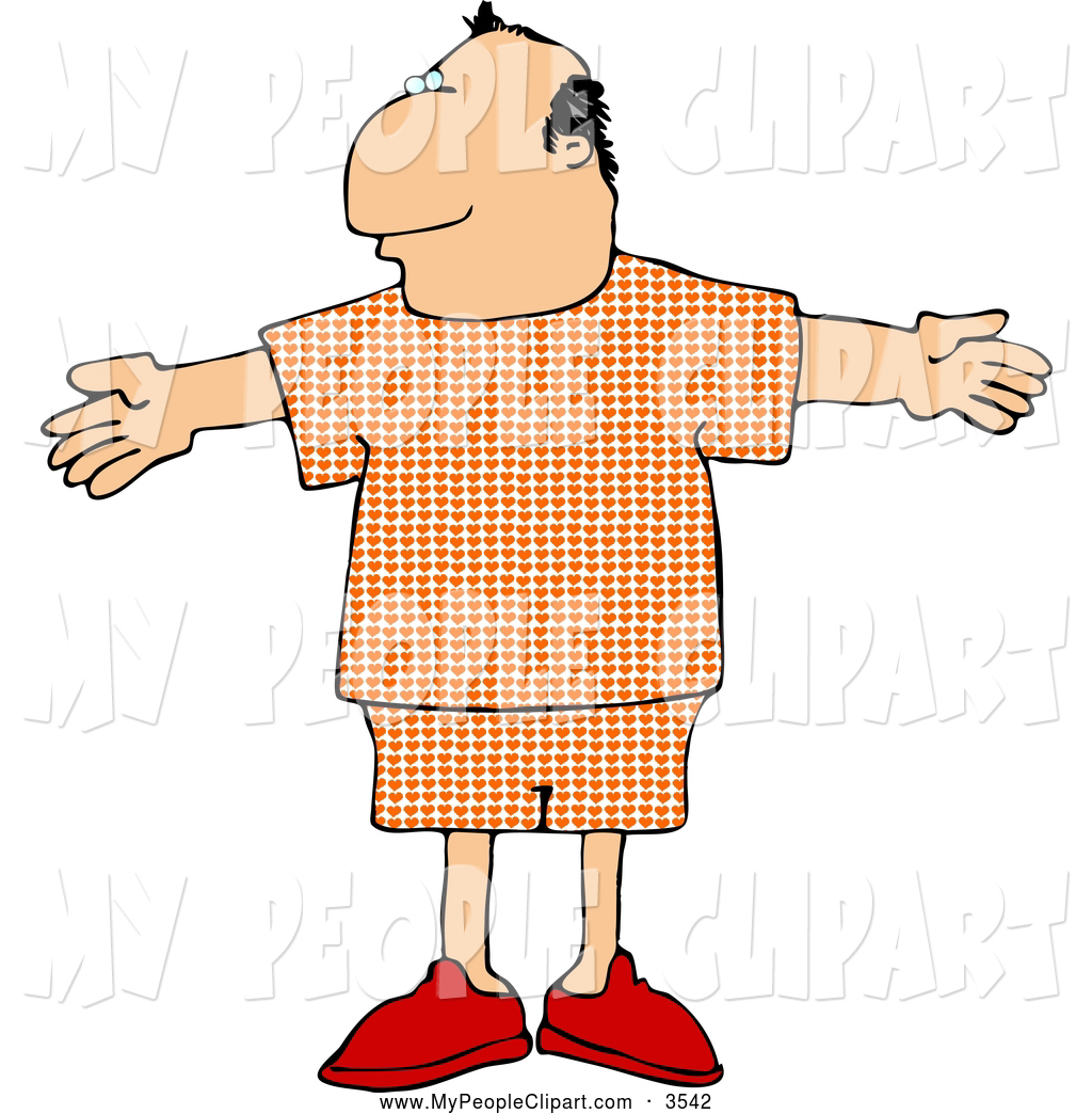 Average Clipart Clip Art Of A Average Man In Plaid Pajamas By Djart