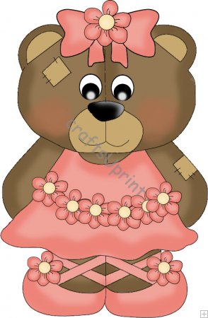 B2   Ballerina Bear    0 35   Craftsuprint Clipart   We Are Mad About    