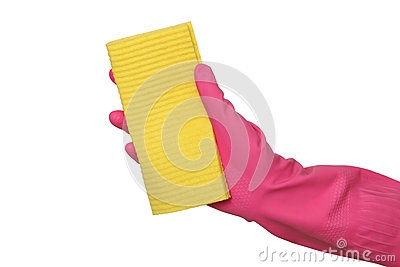Cleaning Equipment Sponge Rag In Hand Stock Photo   Image  47281971