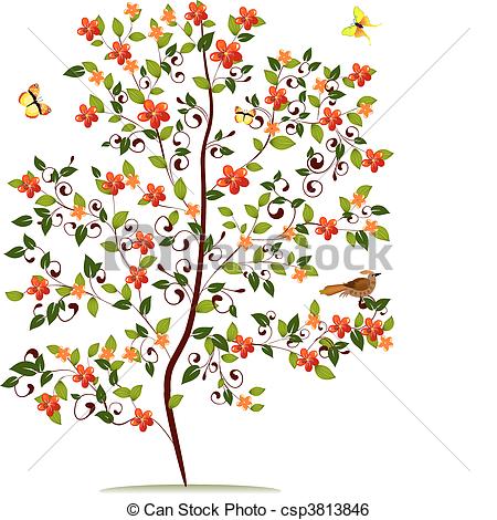 Clip Art Vector Of Sapling Flower Csp3813846   Search Clipart    