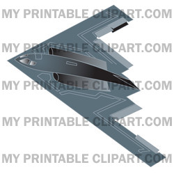 Clipart Illustration Of A Stealth B2 Spirit Bomber Aircraft   Image