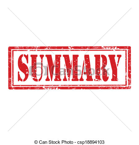 Clipart Of Summary Stamp   Grunge Rubber Stamp With Word Summary