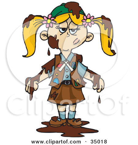Clutter Clipart 35018 Clipart Illustration Of A Grumpy Blond Girl
