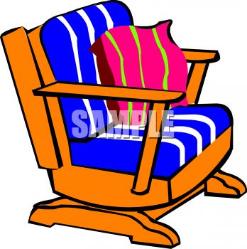 Cushion Clipart 0511 1206 1516 3929 Picture Of A Wooden Rocking Chair    