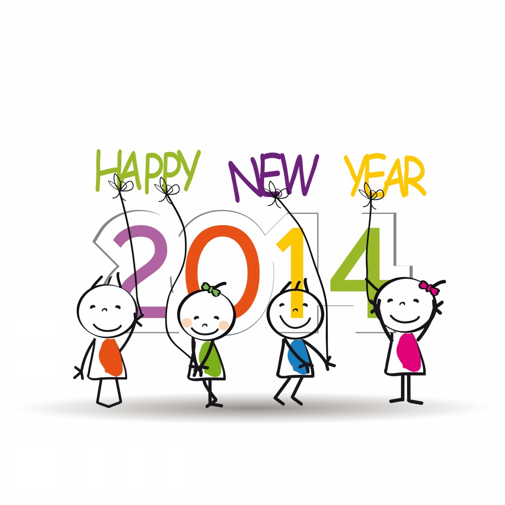 Designs For Kids  Happy New Year 2014  Free   Elsoar