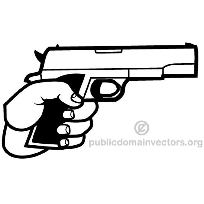 Handgun Vector Clip Art   Download At Vectorportal