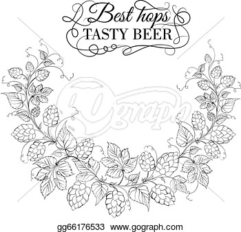 Illustration   Hop Garland On A White Background   Clipart Gg66176533