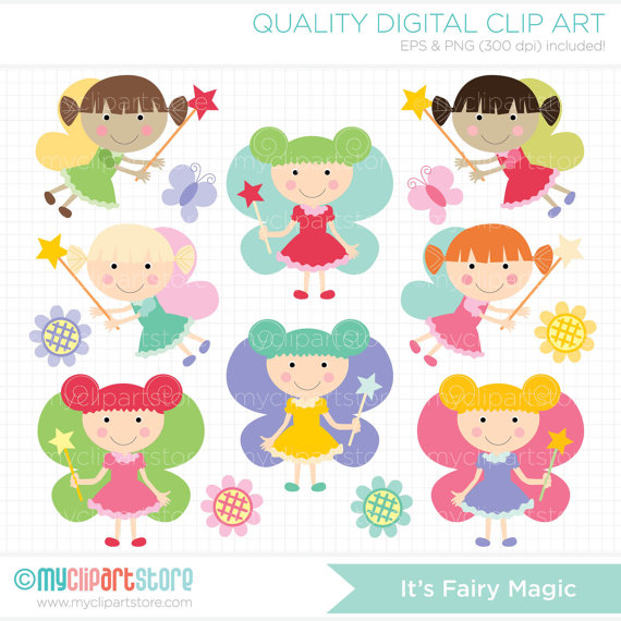 It S Fairy Magic Clip Art   Digital Clipart   Instant Download