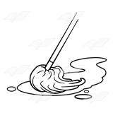 Mop Png Clipart Mop In Puddle