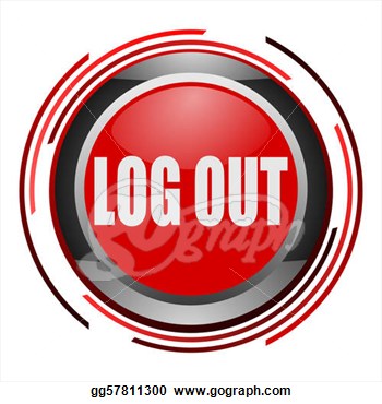 Stock Illustration   Log Out Glossy Icon  Clipart Drawing Gg57811300
