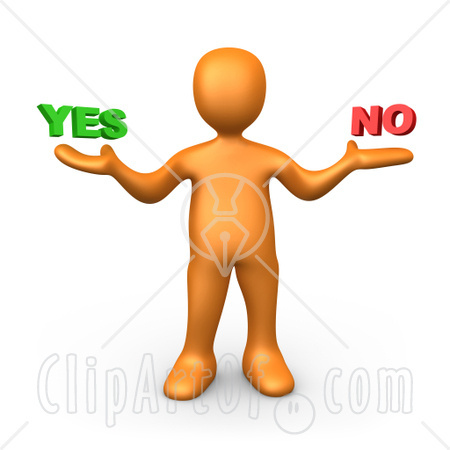 Weiging Out The Options Of Yes Or No Clipart Illustration Image Jpg