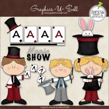     Whimsy Primsy    C4r Non Exclusives    Magic Show By Clipart 4 Resale