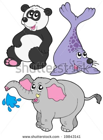     Zoo Animals Collection B2 Stock Vector Clipart Zoo Animals Collection