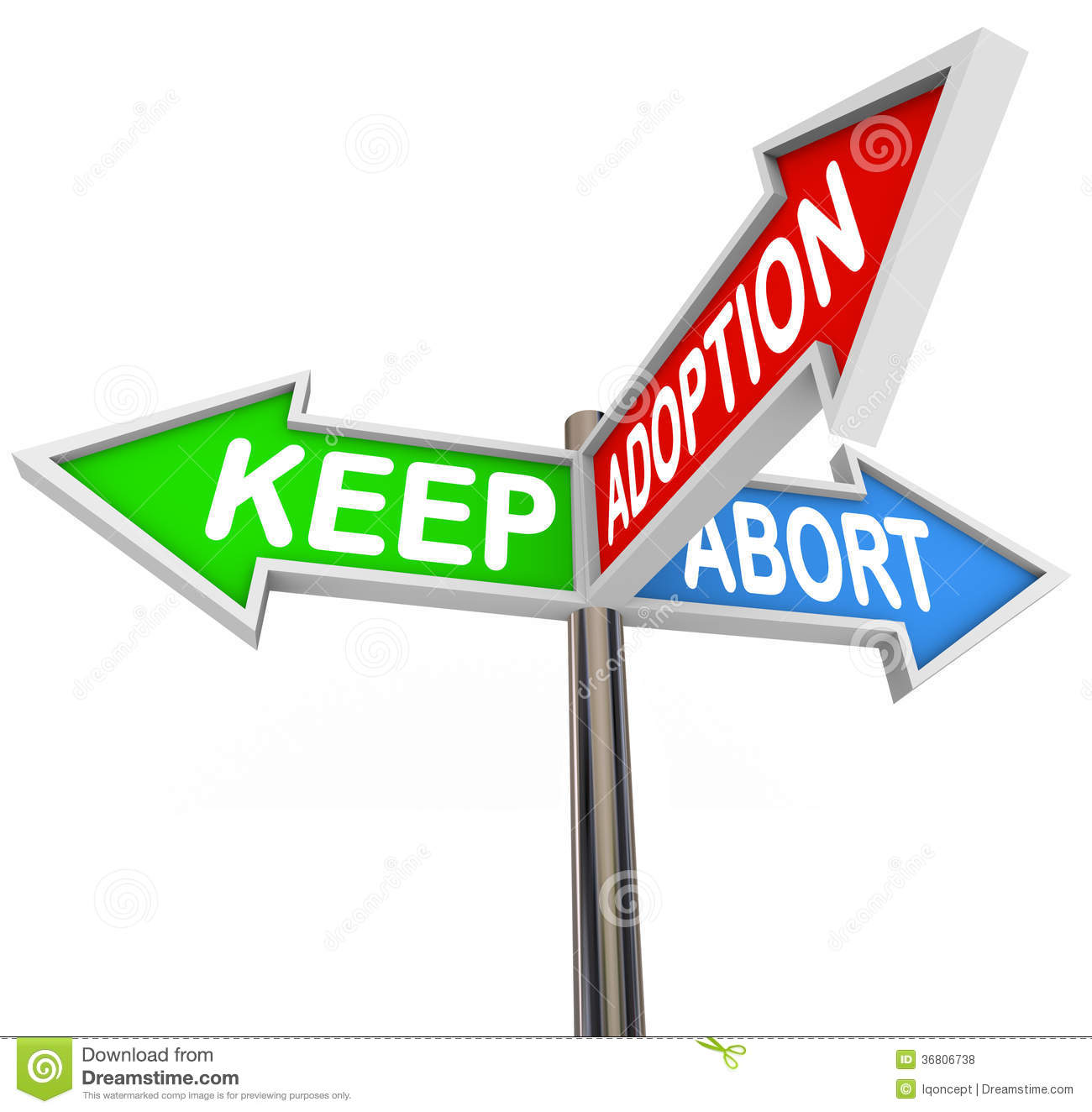 Abortion Clipart Keep Adoption Abort Three Pregnancy Options Choice    