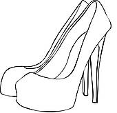 Art Of Stylish High Heeled Stiletto Shoes K14984127   Search Clipart