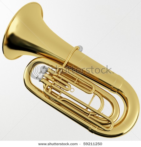 Baritone Horn Rendering Of A Tuba Clipart