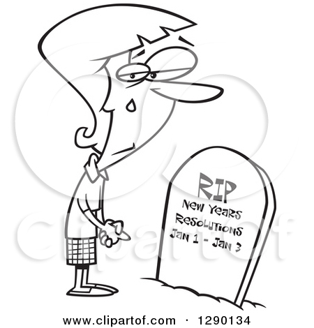 Cartoon Clipart Of A Black And White Woman Mourning Over Her Failed