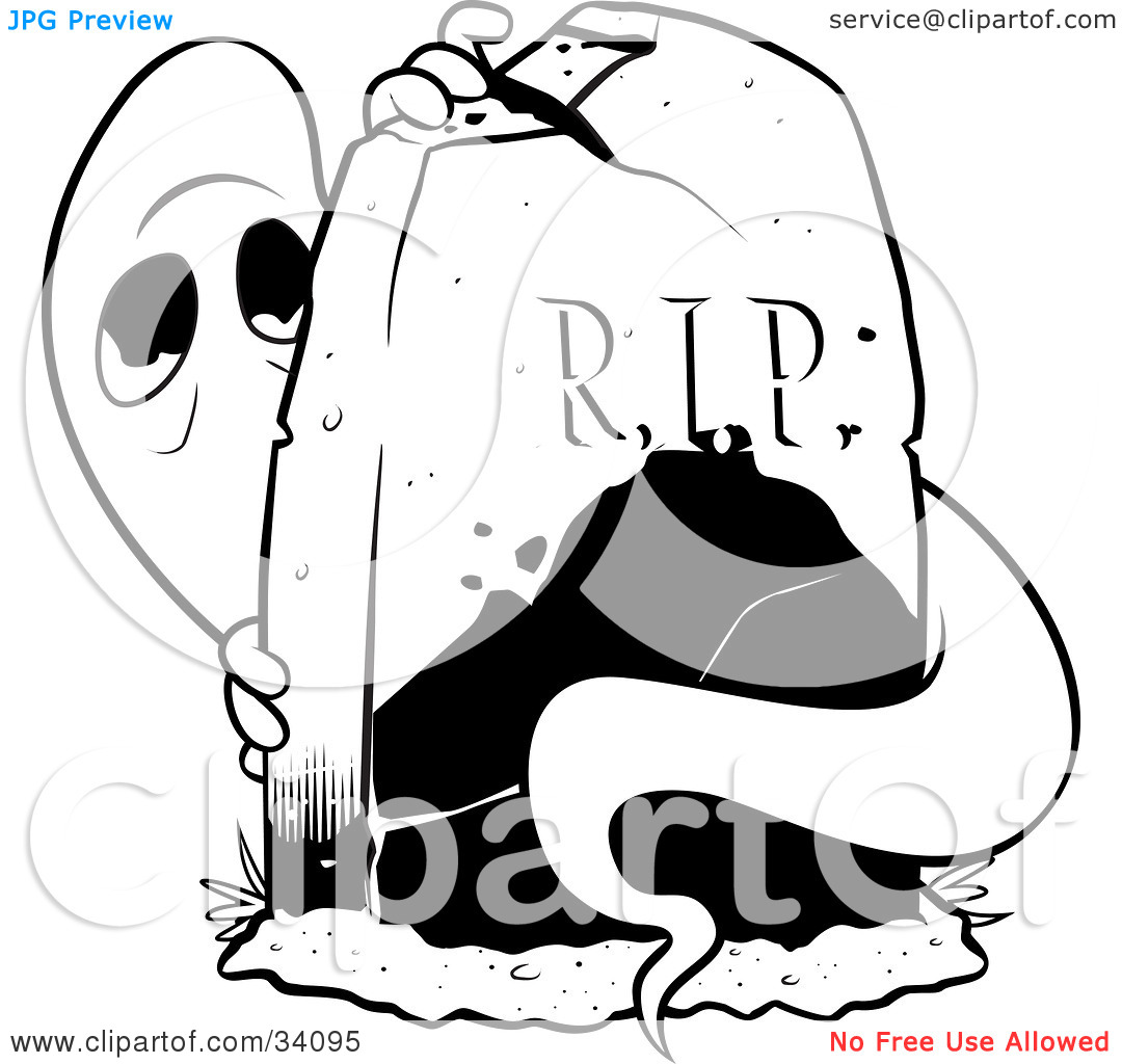 Cemetery Clipart Clipart Illustration Of A Spooked Ghost Peeking From