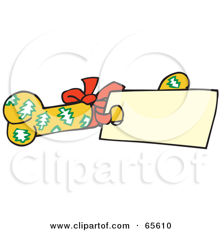 Christmas Dog Bone Clip Art 65610 Royalty Free Rf Clipart Illustration